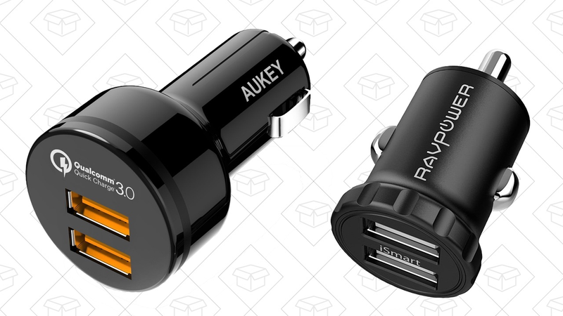 Dual QC 3.0 Car Charger, $9 with code XKK2C97Y | RAVPower Mini Car Charger, $6 with code KINJA816